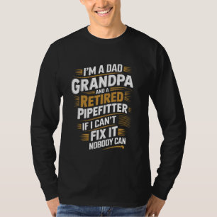 Leidingfitter Loodgieter Pensioen Gepensioneerde L T-shirt