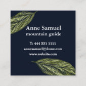 Leidinggevende bladeren vierkante visitekaartje (Achterkant)