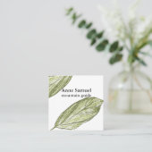 Leidinggevende bladeren vierkante visitekaartje (Staand voorkant)