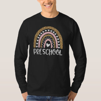 Leidinggevende leraar schoolloopbaan regenbooglera t-shirt