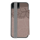 Leidingpatroonrand en achtergrond incipio iPhone portemonnee hoesje (Agenda Achterkant)