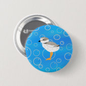 Leidingschaar onderwater met belletjes ronde button 5,7 cm (Voorkant /achterkant)