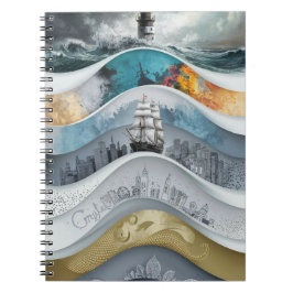 Leidingslicht in de vuurtoren van het Storm Notitieboek