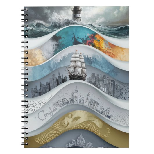 Leidingslicht in de vuurtoren van het Storm Notitieboek (Voorkant)