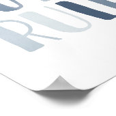 Leidraad Blauwe Kinder kamer Poster (Hoek)