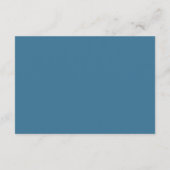 Leidse blauwe berg winter bruiloft RSVP kaart (Achterkant)