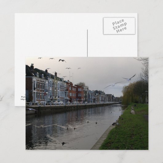 Leidse Rijn canal, Utrecht Briefkaart (Voorkant / Achterkant)