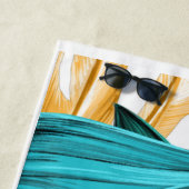 Leidt een tropisch exotische groene plant handdoek (In situ)