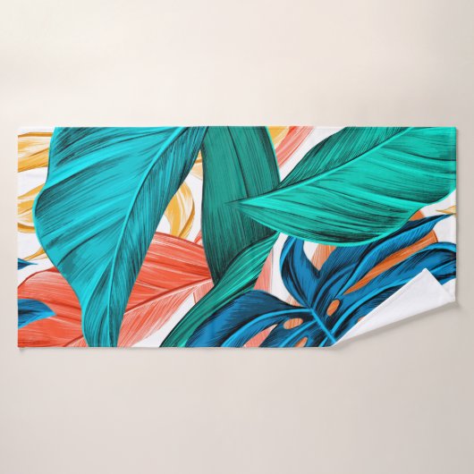 Leidt exotische tropische zomer badhanddoek (Badhanddoek)