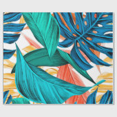 Leidt exotische tropische zomer cadeaupapier (Vlak)