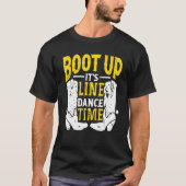 Leidt omhoog het Lijn Dance Times Dancer dansen T-shirt (Voorkant)