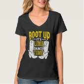 Leidt omhoog het Lijn Dance Times Dancer dansen T-shirt (Voorkant)