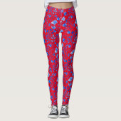Leidt Patroon Rood BG 12.bw Leggings (Voorkant)