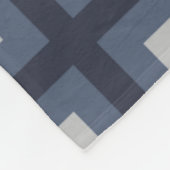 Leiegrijs Sinaasappel plus vierkant raster mozaïek Fleece Deken (Hoek)