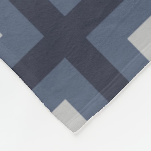 Leiegrijs Sinaasappel plus vierkant raster mozaïek Fleece Deken (Hoek)