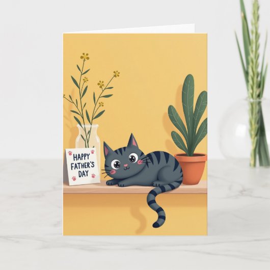Leien Kat Vaderdag Kaart (Voorkant)