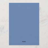 Leienblauwe Bloemige Betovering Huwelijk Kaart (Achterkant)