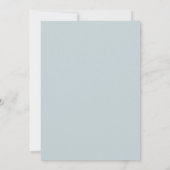 Leienblauwe Herfstige Bruiloftsbloei Kaart (Achterkant)