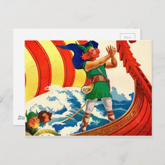 Leif Ericson Briefkaart (Voorkant / Achterkant)