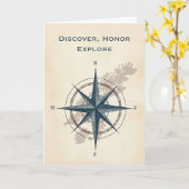 Leif Erikson Day Modern Explorer Kompas met Kaart (Gele Bloem)