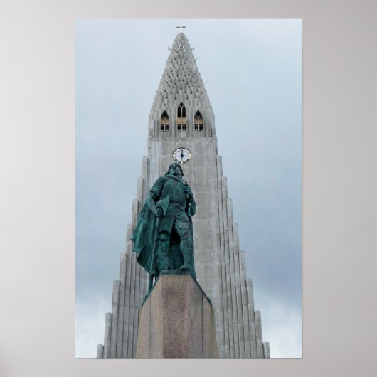 Leif Erikson-standbeeld, IJsland Poster (Voorkant)