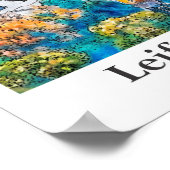 Leifeng Pagoda China Travel Waterverf met de hand  Poster (Hoek)