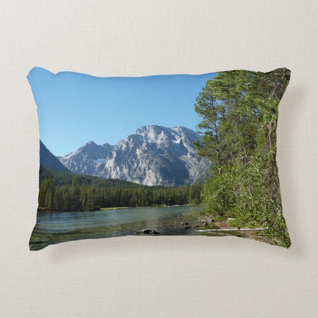 Leigh Lake in het nationaal park Grand Teton Accent Kussen (Voorkant)