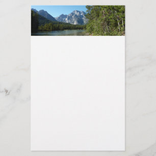 Leigh Lake in het nationaal park Grand Teton Briefpapier