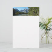 Leigh Lake in het nationaal park Grand Teton Briefpapier (Staand voorkant)