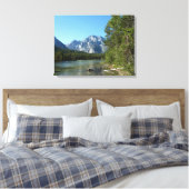 Leigh Lake in het nationaal park Grand Teton Canvas Afdruk (Insitu (Slaapkamer))