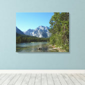 Leigh Lake in het nationaal park Grand Teton Canvas Afdruk (Insitu (Houten vloer))