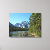 Leigh Lake in het nationaal park Grand Teton Canvas Afdruk (Voorkant)