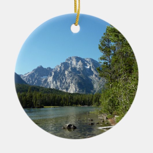 Leigh Lake in het nationaal park Grand Teton Keramisch Ornament (Voorkant)