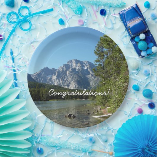 Leigh Lake in het nationaal park Grand Teton Papieren Bordje (Feest)