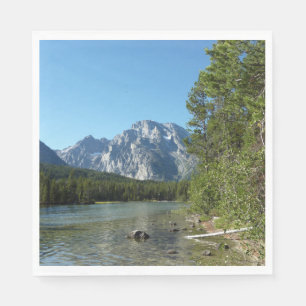 Leigh Lake in het nationaal park Grand Teton Servet
