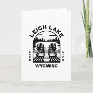 Leigh Lake Wyoming Buiten Activiteiten Vintage 2 Kaart