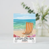 Leigh-on-Zee Essex poster Briefkaart (Staand voorkant)