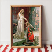 Leighton Accolade Ridderkunst Pre Raphaelite Poster