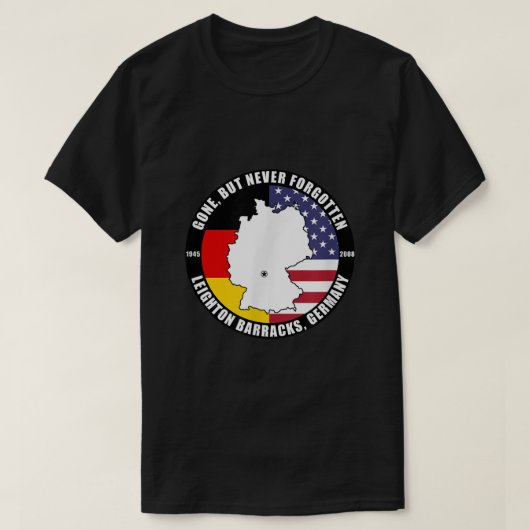 Leighton Barracks Duitsland militair basisveteraan T-shirt (Design voorkant)