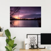 Leighton Buzzard Winter Sunrise (7775) Poster (Thuiskantoor)