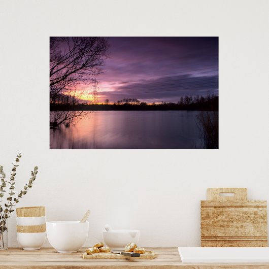 Leighton Buzzard Winter Sunrise (7775) Poster (Keuken)