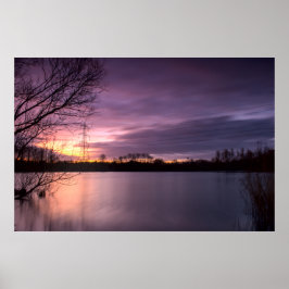 Leighton Buzzard Winter Sunrise (7775) Poster
