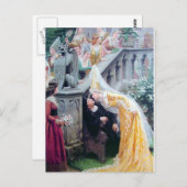 leighton de middeleeuwse kus kussen man briefkaart (Voorkant / Achterkant)