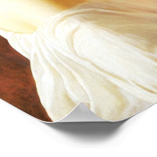 Leighton Girl met mand-vruchten CC0673 Cardstock Poster (Hoek)