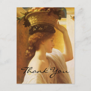 Leighton's meisje met een mand fruit briefkaart