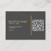 Leigrijs en luxe gouden QR-code Visitekaartje (Voorkant)