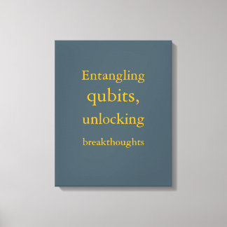 Leigrijs Geel Quantum Design Canvas Afdruk