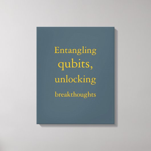 Leigrijs Geel Quantum Design Canvas Afdruk (Voorkant)