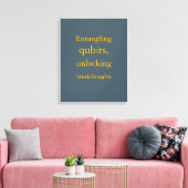 Leigrijs Geel Quantum Design Canvas Afdruk (Insitu (Woonkamer))