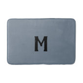 Leigrijs Zwart Monogram Badmat (Voorkant)